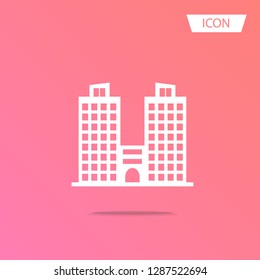 Buildings icons vector isolated on white background.
