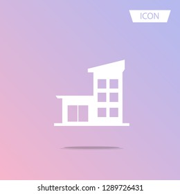 Buildings icons vector isolated on white background.