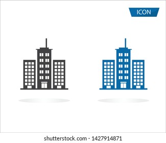 Buildings icons vector isolated on white background