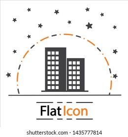 Buildings icons vector isolated on background