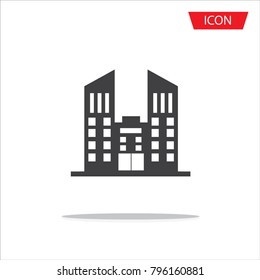 Buildings icons vector isolated on white background