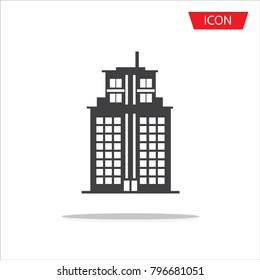 Buildings icons vector isolated on white background