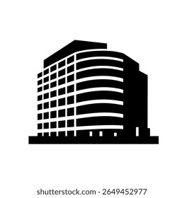 Buildings icons vector on white background