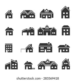 Buildings icons,Vector EPS10.