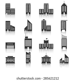 Buildings icons,Vector EPS10.