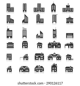 Buildings icons,Vector EPS10.