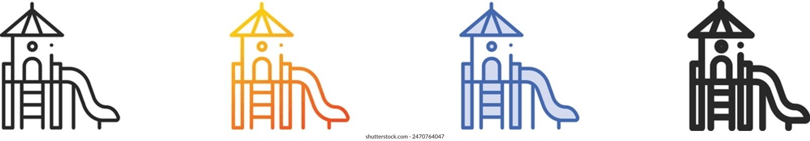 buildings icon.Thin Linear, Gradient, Blue Stroke and bold Style Design Isolated On White Background