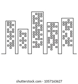 Buildings illustration. Vector