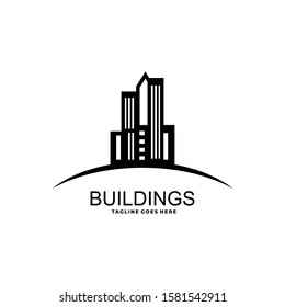 Buildings Illustration Vector Template. Suitable for Creative Industry, Multimedia, entertainment, Educations, Shop, and any related business
