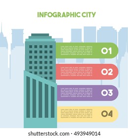 buildings infographic city presentation vector illustration design