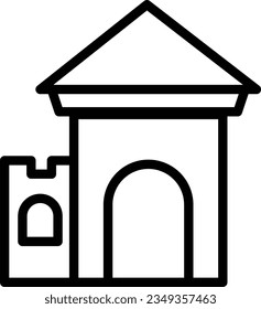 Buildings Kingdom Castle Outline Icon