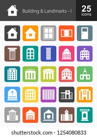 Buildings & Landmarks Glyph Icons