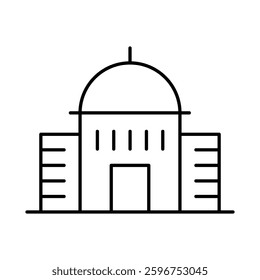 Buildings Line Editable Stroke Icon. Real Estate, House, Home, Apartment, Condominium, Hotel, Mall, City, Cityscape, Town, Downtown, Museum, Architecture Buildings Icons Vector Illustration