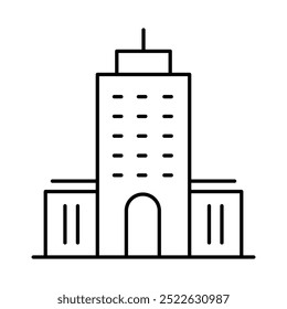 Buildings Line Editable Stroke Icons. Real Estate, House, Home, Apartment, Cityscape Architecture Buildings Icons Vector Illustration