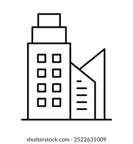 Buildings Line Editable Stroke Icons. Real Estate, House, Home, Apartment, Cityscape Architecture Buildings Icons Vector Illustration