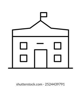 Bearbeitbare Strichsymbole für die Baureihe. Immobilien, Haus, Haus, Wohnung, Stadtlandschaft Architektur Gebäude Icons Vektorgrafik