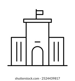 Buildings Line Editable Stroke Icons. Real Estate, House, Home, Apartment, Cityscape Architecture Buildings Icons Vector Illustration