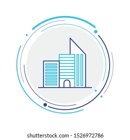 
Buildings line icon set. Bank, school, courthouse, university, library. Architecture concept. Can be used for topics like office, city, real estate