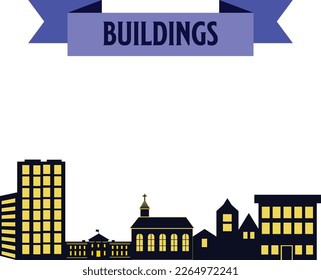 Buildings line icon set. Bank, school, courthouse, university, library. Architecture concept. Can be used for topics like office, city, real estate