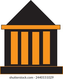 Buildings line icon set. Bank, school, courthouse, university, library. Architecture concept
