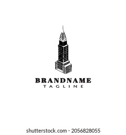 buildings logo cartoon icon design template black modern isolated vector illustration