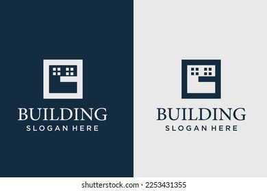 vector B del logotipo de edificios