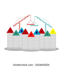 buildings logo design vector isolated object