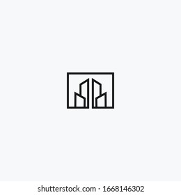 Buildings logo Icon template design in Vector illustration 