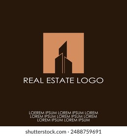 Logotipo de edificios, logotipo de bienes raíces agradable y elegante