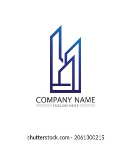buildings logo, Real estate logo home and house icon vector logo design business icons template