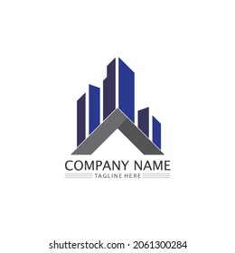 buildings logo, Real estate logo home and house icon vector logo design business icons template