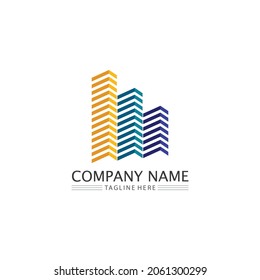 buildings logo, Real estate logo home and house icon vector logo design business icons template