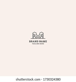 Buildings logo template design in Vector illustration 