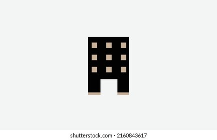 Diseño del logotipo del vector de oficina de edificios