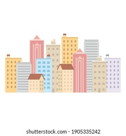 buildings on a white background vector illustration design