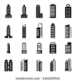 Buildings outline icon,Vector of high-rise architecture.  