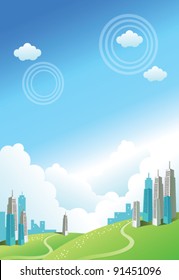 Buildings over the Green mountain