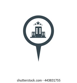 Buildings pin icon  