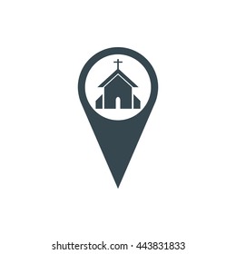 Buildings pin icon  