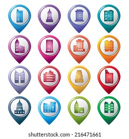 Buildings Pointer Icons