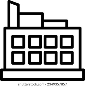 Buildings Pollution Industrial Outline Icon