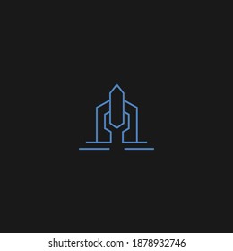 Ilustración vectorial de la plantilla de logotipos de propiedades de edificios