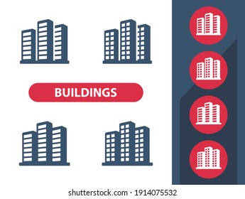 Buildings - Real Estate Icons. Professional, pixel perfect icons. EPS 10 format.