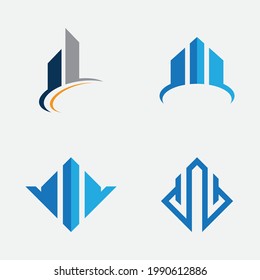 Buildings real estate logo vector