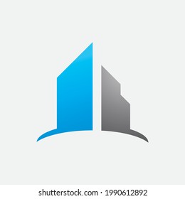 Buildings real estate logo vector