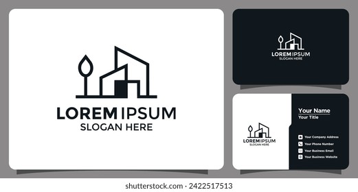 buildings real estate logos and business cards