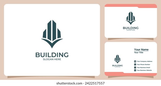 buildings real estate logos and business cards