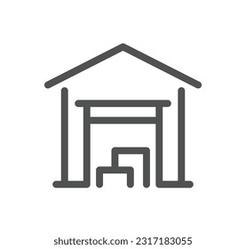 Buildings related icon outline and linear vector.