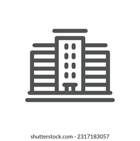 Buildings related icon outline and linear vector.
