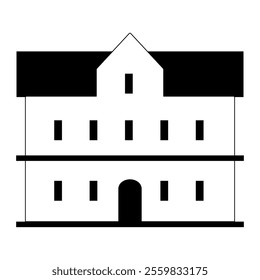 Buildings Related Vector Line Icons. Contains such Icons as Church, Sport Stadium, Medical Hospital and more. Editable Stroke Vector illustration flat style Eps 10. 